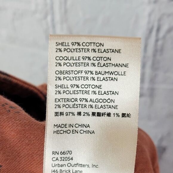 Anthropologie Pilcro The slim boyfriend crop orange pattern destroyed jeans pant - Picture 10 of 12